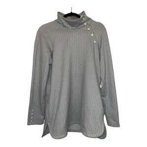 J. McLaughlin NWOT Gray Cowl Neck Marisa Top Tunic Sweater Medium